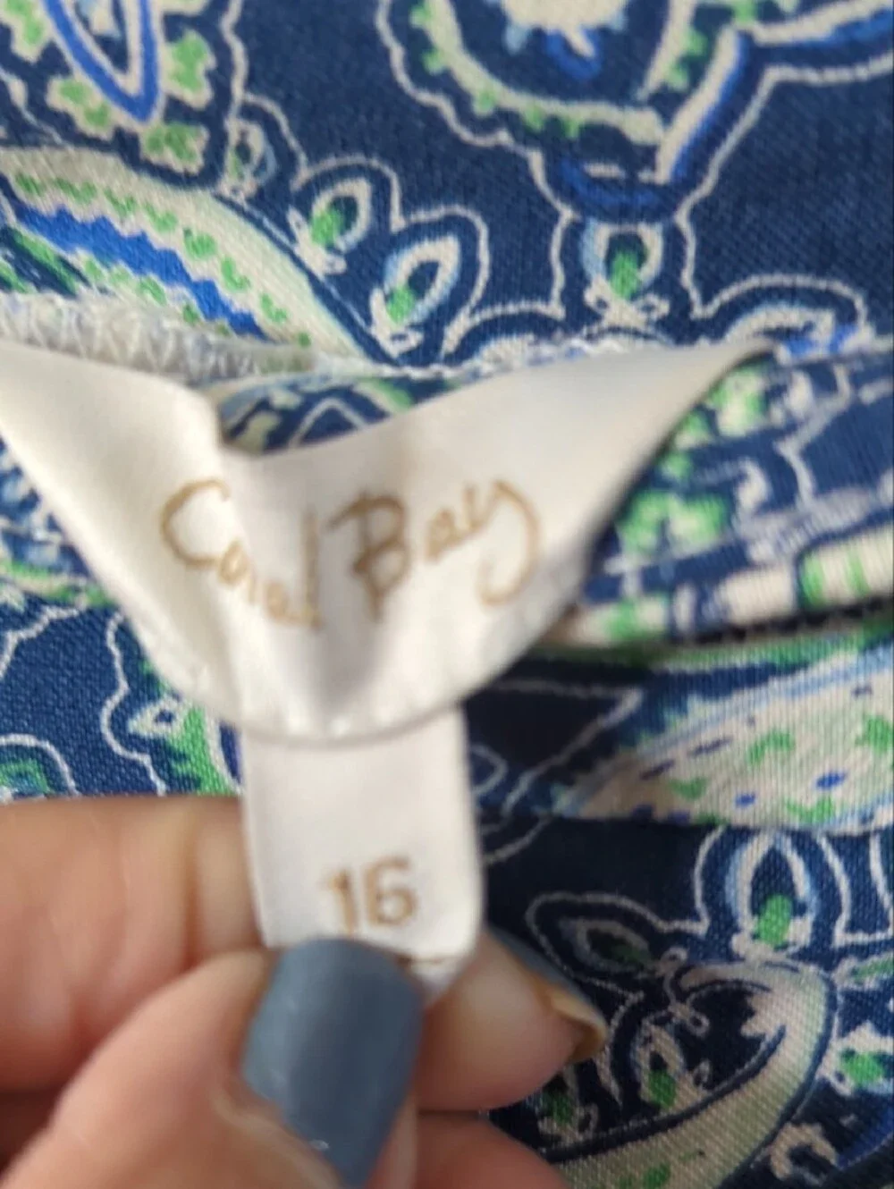 Coral Bay Blue and Green Paisley Capris